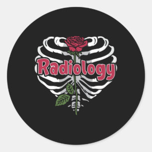 Radiology Tech Krass Nurse Xray Blume Technologist Runder Aufkleber
