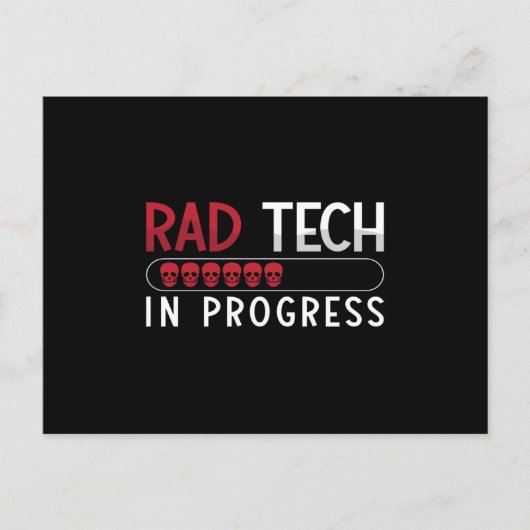 Radiology Tech Krass Tech in Progress Technology Postkarte (Vorderseite)