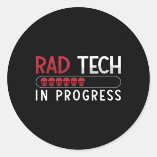 Radiology Tech Krass Tech in Progress Technology Runder Aufkleber