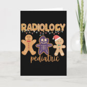 Radiology Tech Pediatric Christmas Gingerbread Man Karte (Vorderseite)
