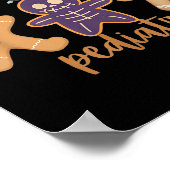 Radiology Tech Pediatric Christmas Gingerbread Man Poster (Ecke)