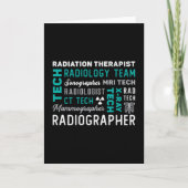 Radiology Tech Radiation Therapist Xray Tech Karte (Vorderseite)