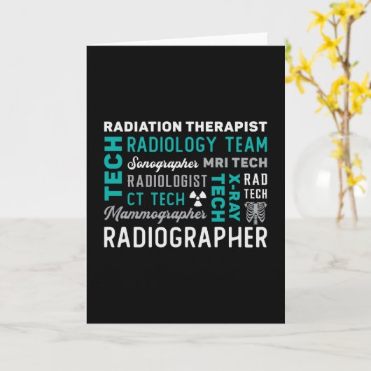 Radiology Tech Radiation Therapist Xray Tech Karte (Gelbe Blume)