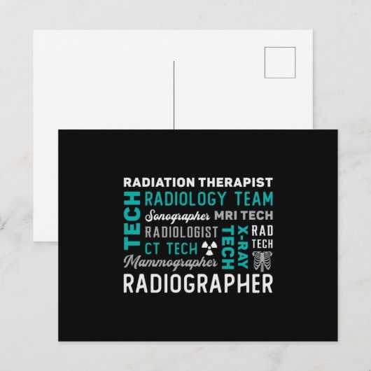 Radiology Tech Radiation Therapist Xray Tech Postkarte (Vorne/Hinten)