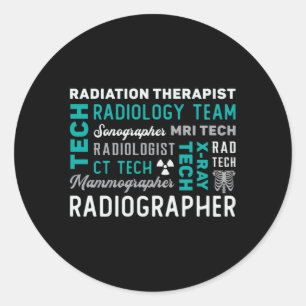 Radiology Tech Radiation Therapist Xray Tech Runder Aufkleber