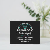 Radiology Tech Radiologiologe Xray Tech Postkarte (Stehend Vorderseite)