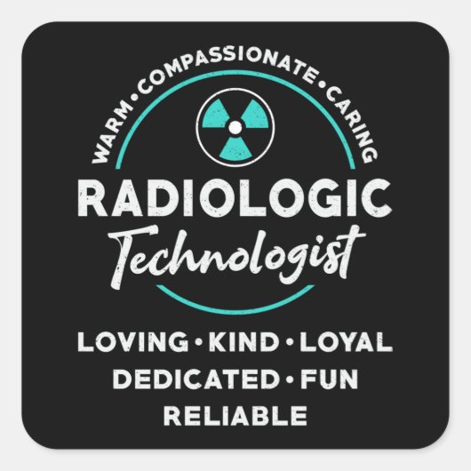 Radiology Tech Radiologiologe Xray Tech Quadratischer Aufkleber (Vorderseite)