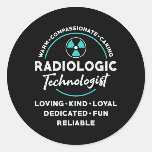 Radiology Tech Radiologiologe Xray Tech Runder Aufkleber (Vorderseite)