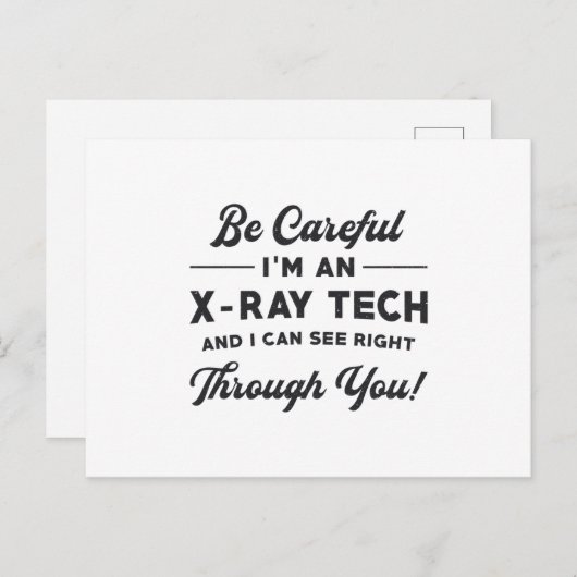 Radiology Tech Radiologist Ich bin ein Röntgenfors Postkarte (Vorne/Hinten)
