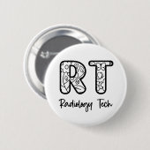 Radiology Tech RT Krass Technician Röntgen Tech Ge Button (Vorne & Hinten)
