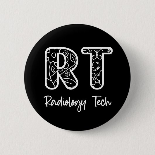 Radiology Tech RT Krass Technician Röntgentechnik  Button (Vorderseite)