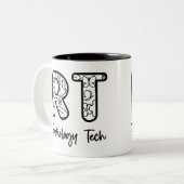 Radiology Tech RT Krass Technician Röntgentechnik  Zweifarbige Tasse (Vorderseite Links)