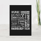 Radiology Tech Technologist Krass Tech X-Ray Techs Karte (Vorderseite)