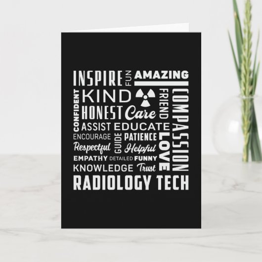 Radiology Tech Technologist Krass Tech X-Ray Techs Karte (Vorderseite)