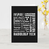 Radiology Tech Technologist Krass Tech X-Ray Techs Karte (Gelbe Blume)