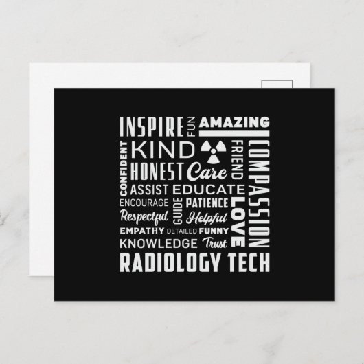 Radiology Tech Technologist Krass Tech X-Ray Techs Postkarte (Vorne/Hinten)
