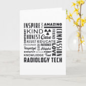 Radiology Tech Technologist Rad Tech X-Ray Tech Karte (Gelbe Blume)