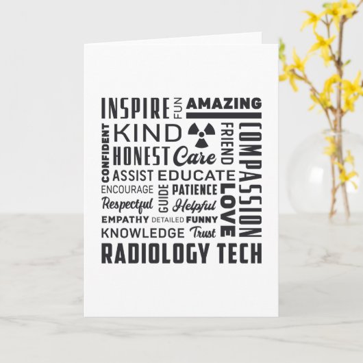 Radiology Tech Technologist Rad Tech X-Ray Tech Karte (Gelbe Blume)