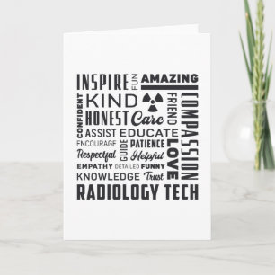 Radiology Tech Technologist Rad Tech X-Ray Tech Karte
