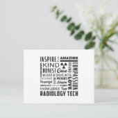 Radiology Tech Technologist Rad Tech X-Ray Tech Postkarte (Stehend Vorderseite)