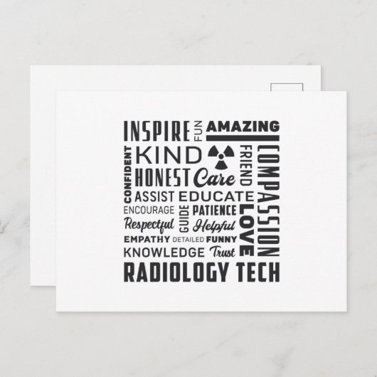 Radiology Tech Technologist Rad Tech X-Ray Tech Postkarte (Vorne/Hinten)