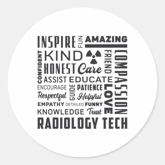 Radiology Tech Technologist Rad Tech X-Ray Tech Runder Aufkleber (Vorderseite)