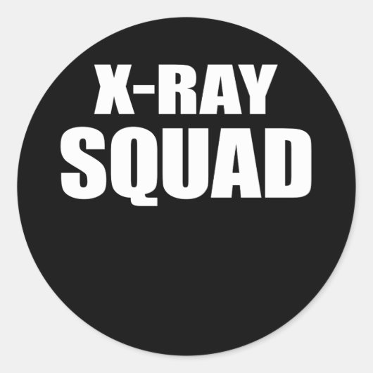 Radiology Tech X-Ray Squad Runder Aufkleber (Vorderseite)