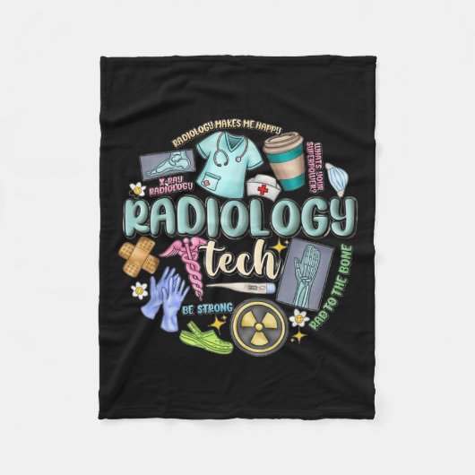 Radiology Technician Christmas Rad Tech X-ray Tech Fleecedecke (Vorderseite)