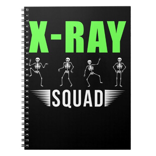 Radiology Xray Skeletons Funny Radiologist Squad Notizblock (Vorderseite)