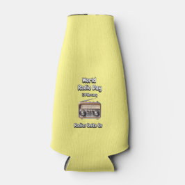 Radios vereinen uns. Weltfunktag (WRD). Flaschenkühler