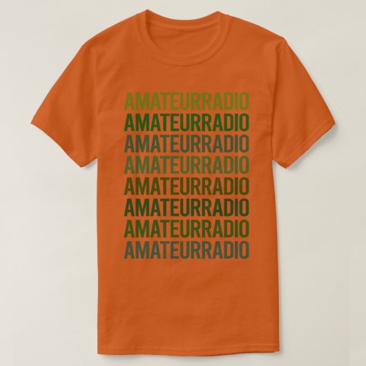 Radiosender "Green Text Amateur" T-Shirt (Design vorne)