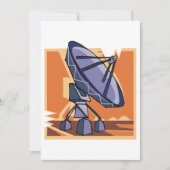 Radioteleskop Weltraumwissenschaft Einladung (Vorderseite)