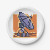 Radioteleskop Weltraumwissenschaft Pappteller (Vorderseite)