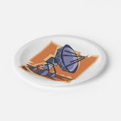 Radioteleskop Weltraumwissenschaft Pappteller (Schrägansicht)