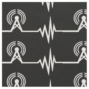 Radioübermittler-Frequenz-Welle zeichnet Gewebe Stoff