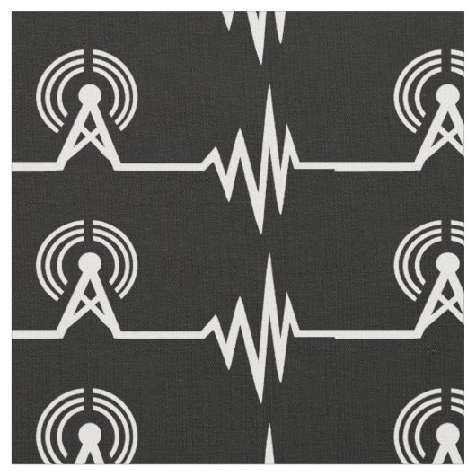 Radioübermittler-Frequenz-Welle zeichnet Gewebe Stoff (Nahaufnahme)