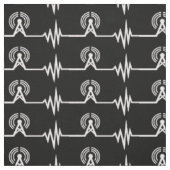 Radioübermittler-Frequenz-Welle zeichnet Gewebe Stoff (Muster)