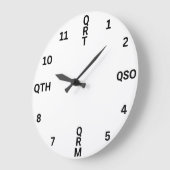 Radiowecker für Amateure in Weiß Große Wanduhr (Winkel)