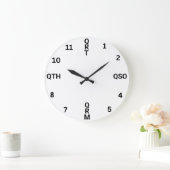 Radiowecker für Amateure in Weiß Große Wanduhr (Zuhause)