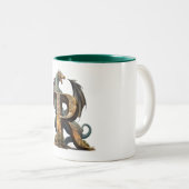 Radiowellen: Niedlicher Drachencup - Typ R Zweifarbige Tasse (VorderseiteRechts)
