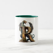 Radiowellen: Niedlicher Drachencup - Typ R Zweifarbige Tasse (Mittel)