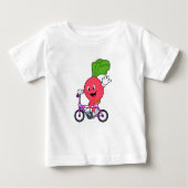 Radisch mit Fahrrad Baby T-shirt (Vorderseite)