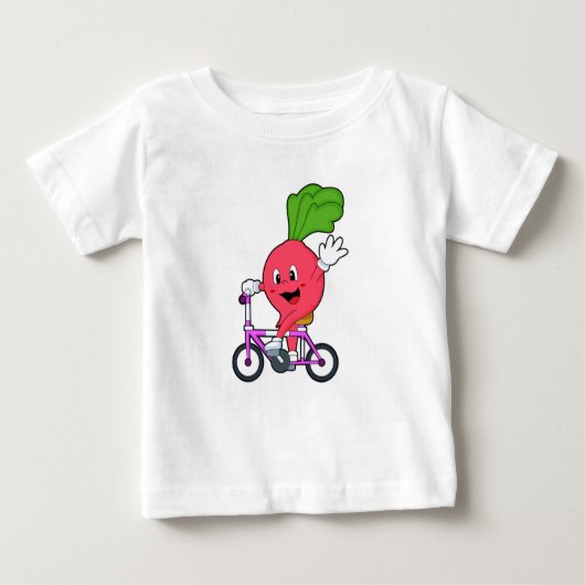 Radisch mit Fahrrad Baby T-shirt (Vorderseite)