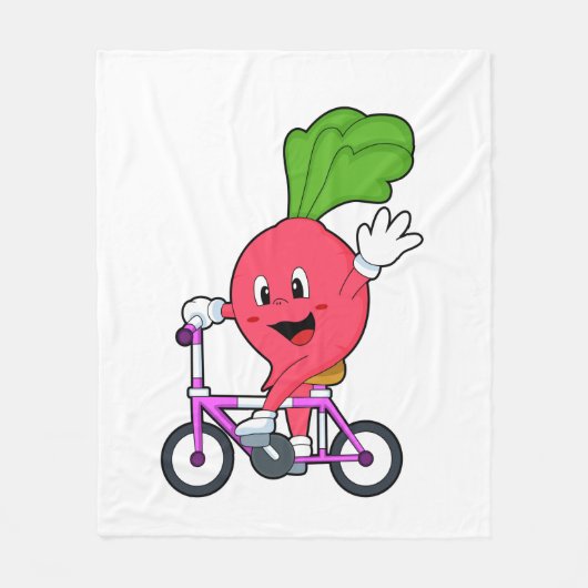 Radisch mit Fahrrad Fleecedecke (Vorderseite)