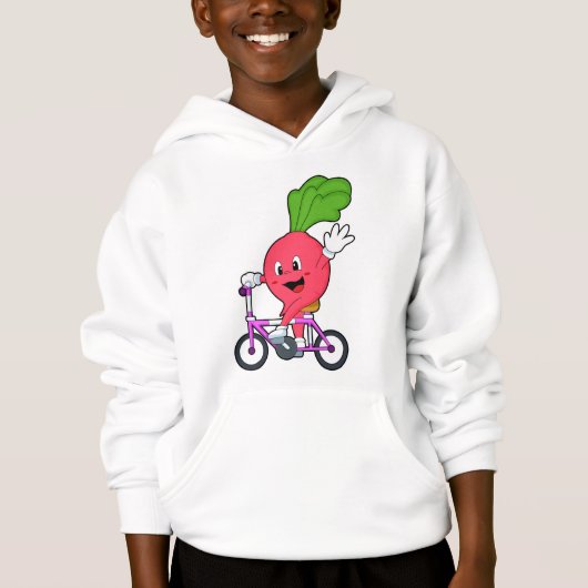 Radisch mit Fahrrad Hoodie (Vorderseite)