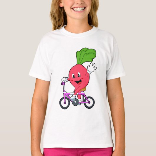 Radisch mit Fahrrad T-Shirt (Vorderseite)