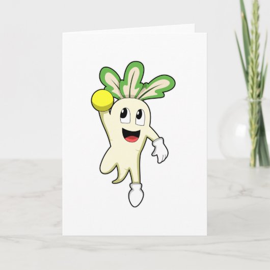 Radish at Handball player with Handball Karte (Vorderseite)