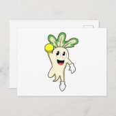 Radish at Handball player with Handball Postkarte (Vorne/Hinten)