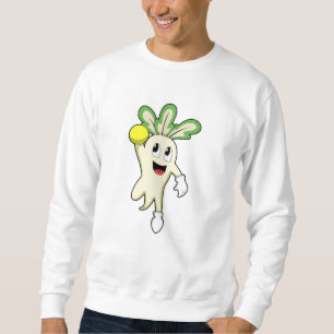 Radish at Handball player with Handball Sweatshirt