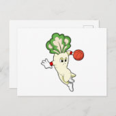Radish beim Basketball Sports Postkarte (Vorne/Hinten)